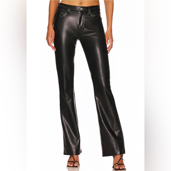 A.L.C. Pants - A.L.C. Freddie Faux Leather Flared Pant Black NWT Size US 10